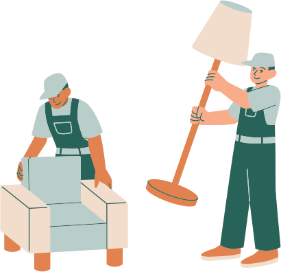 引越しサポートのスタッフのイラスト